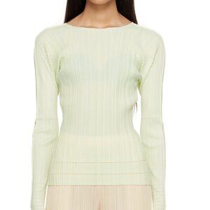 PLEATS PLEASE ISSEY MIYAKE Green Soft Pleats Long Sleeve T-Shirt